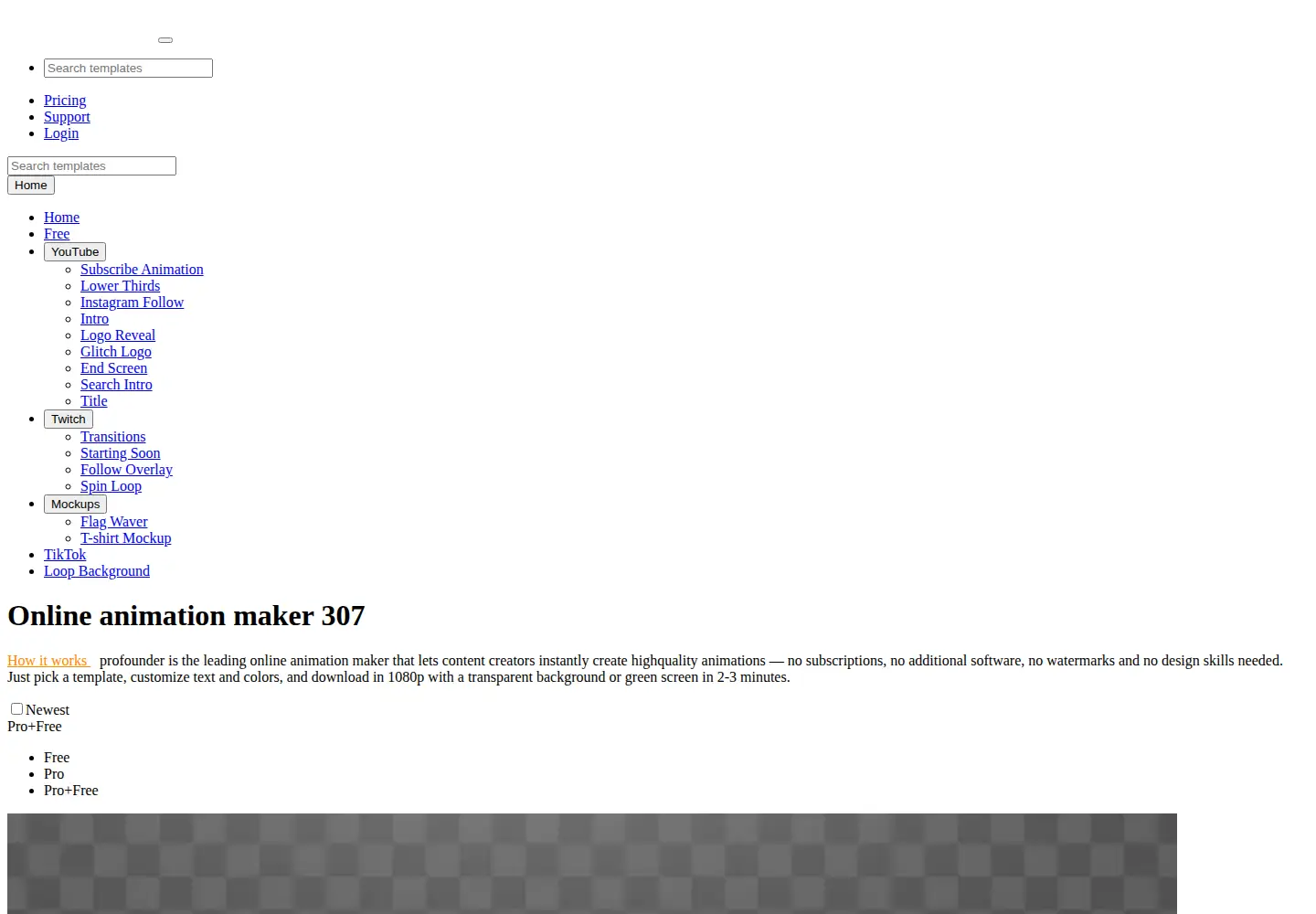 Captured homepage of profounder.com in the current scan
