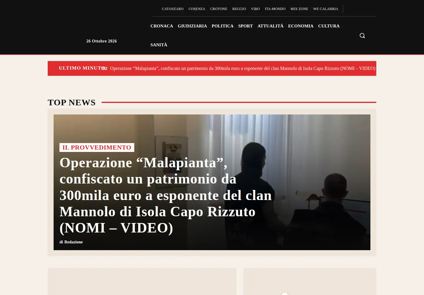 Screenshot of calabria7.it