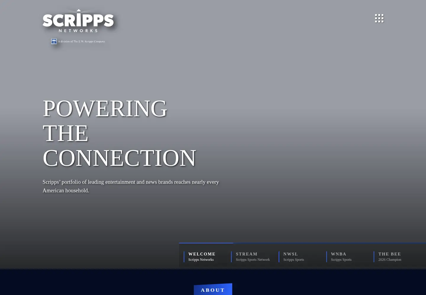 Captured homepage of scrippsnetworks.com in the current scan