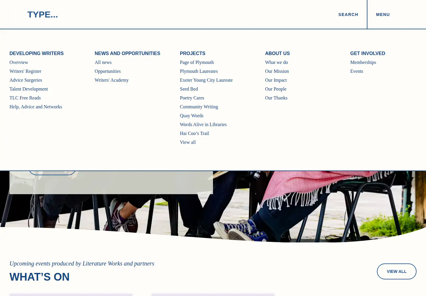 Captured homepage of literatureworks.org.uk in the current scan