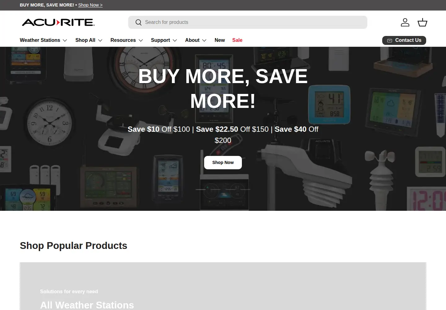 Screenshot of acurite.com