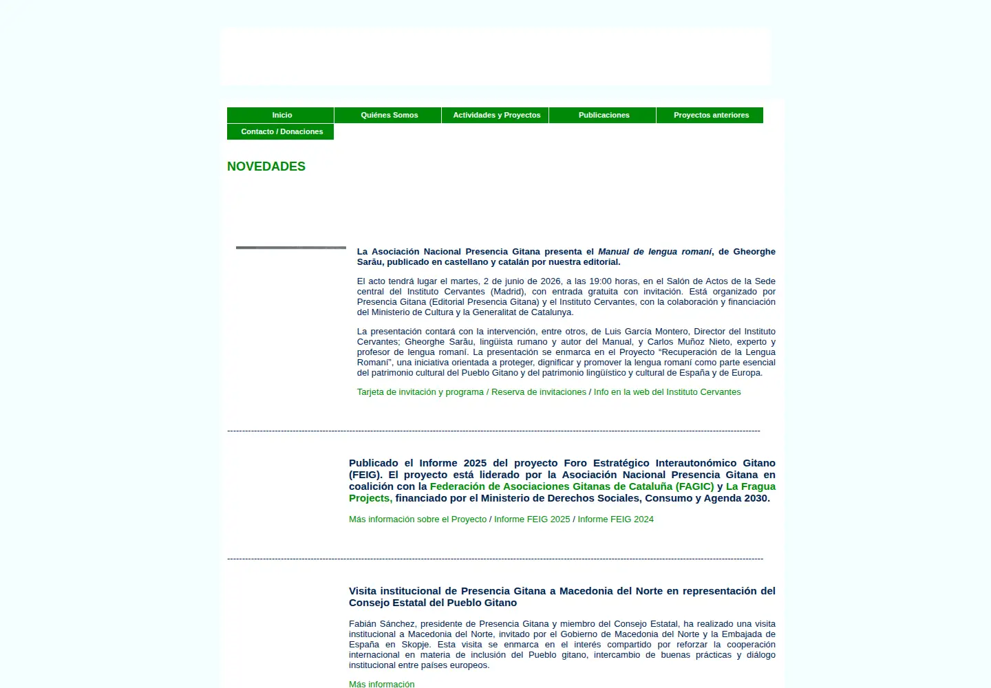 Screenshot of presenciagitana.org