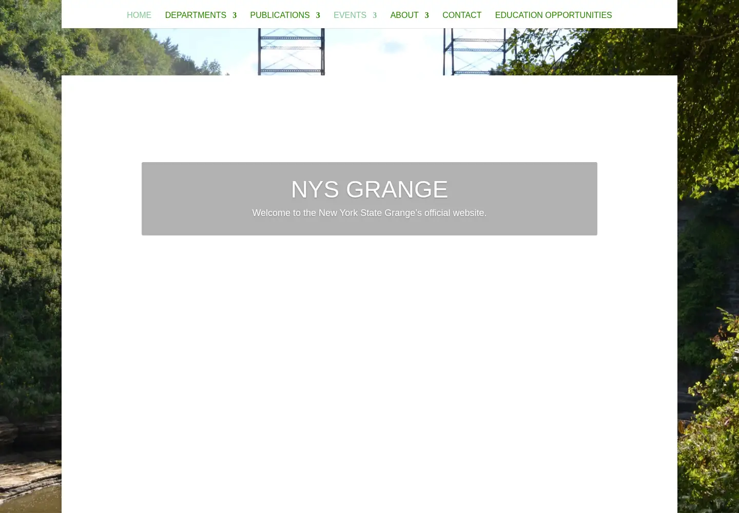 Captured homepage of nysgrange.org in the current scan