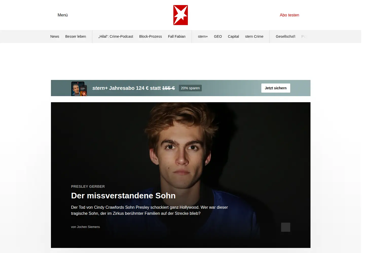 Screenshot of stern.de