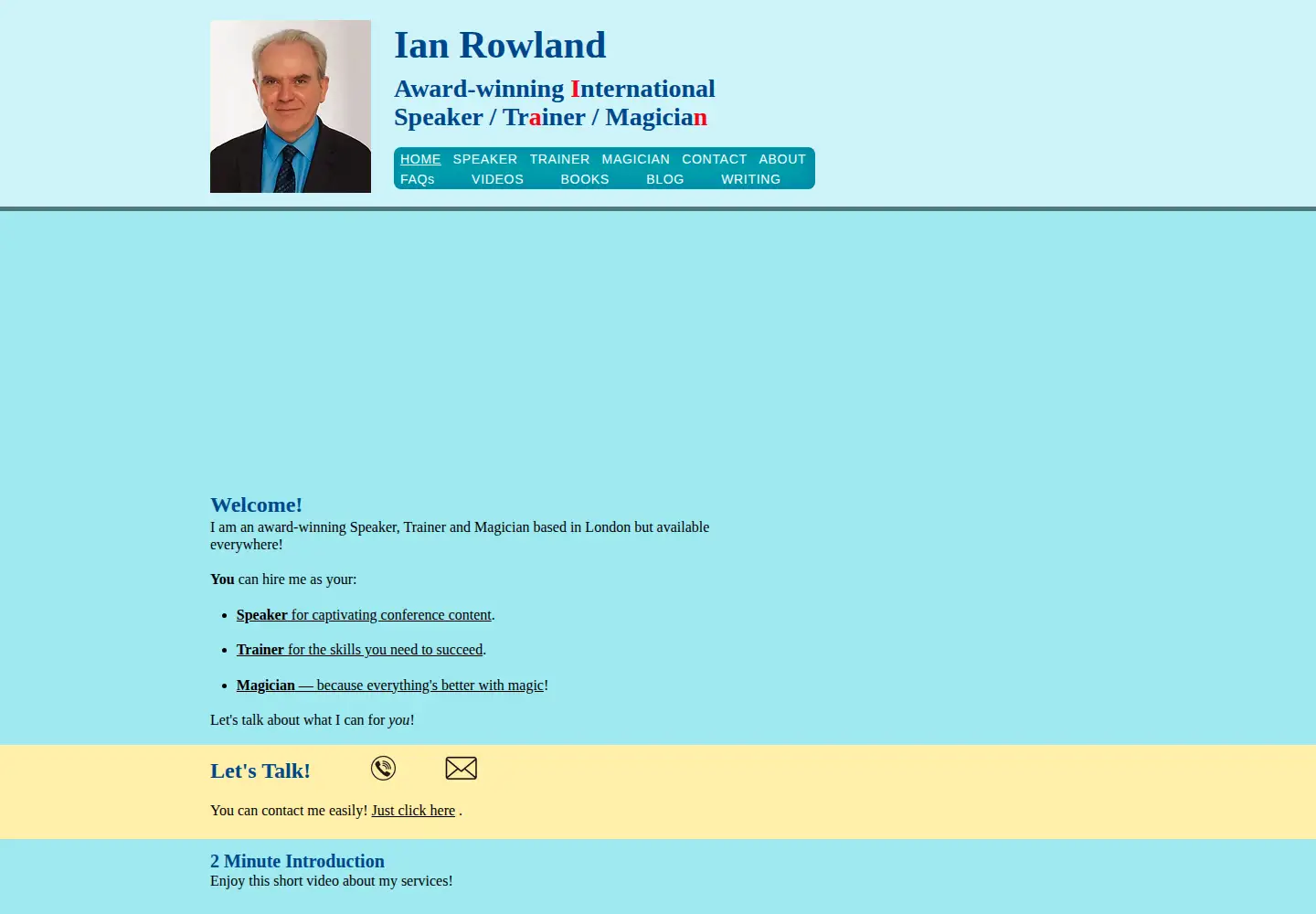 Screenshot of ianrowland.com
