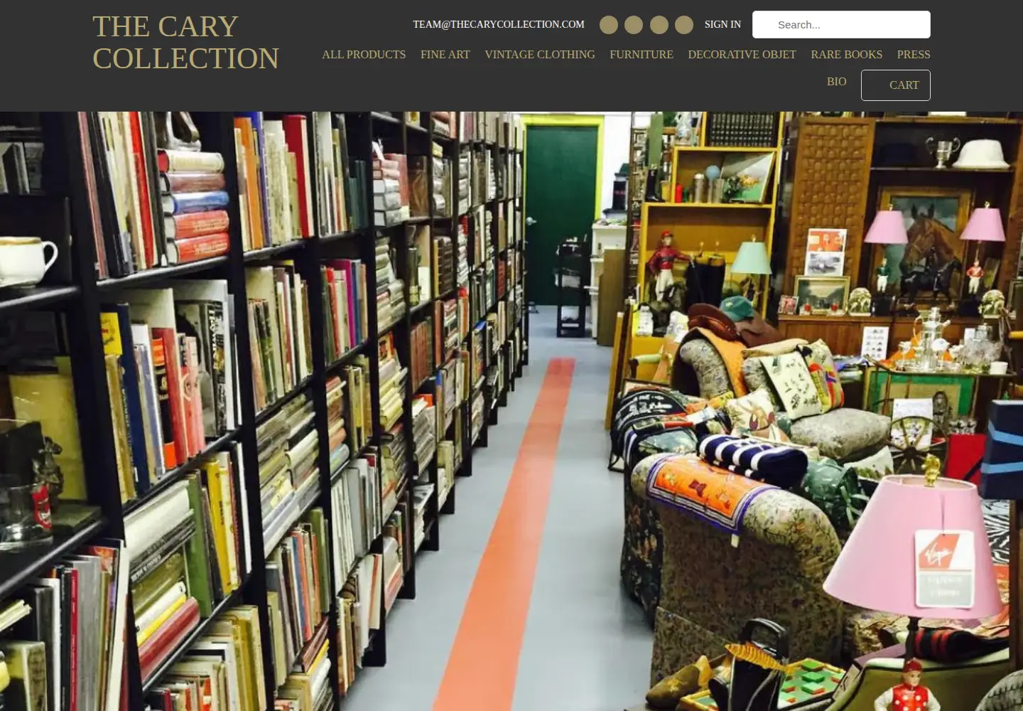 Screenshot of thecarycollection.com