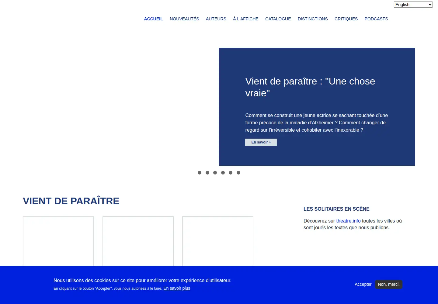 Screenshot of solitairesintempestifs.com