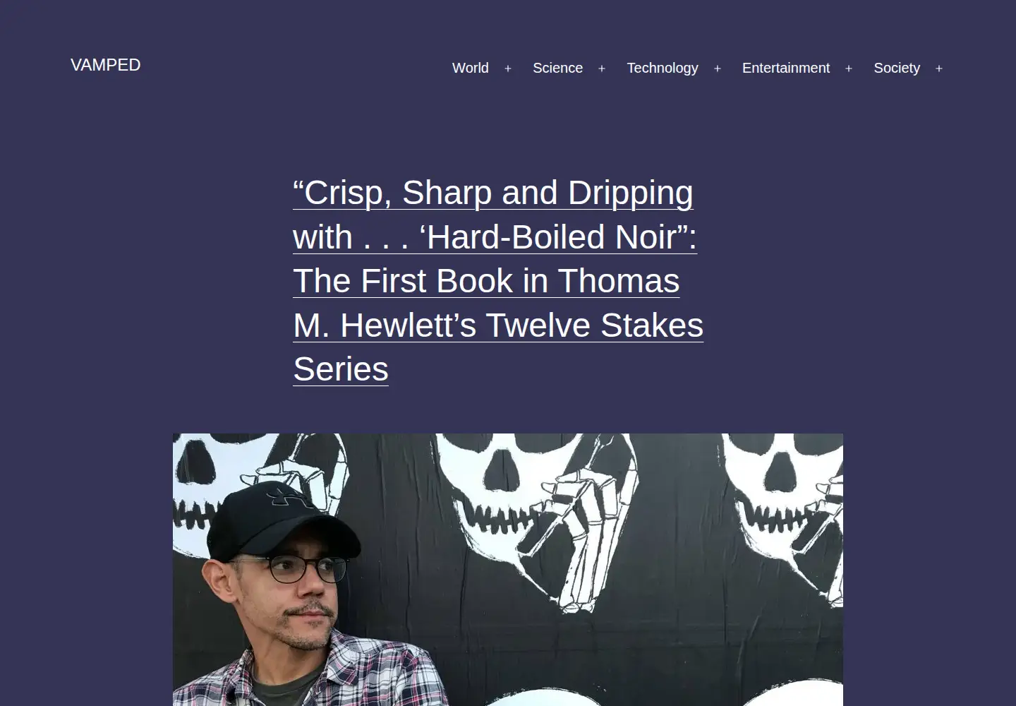 Captured homepage of vamped.org in the current scan