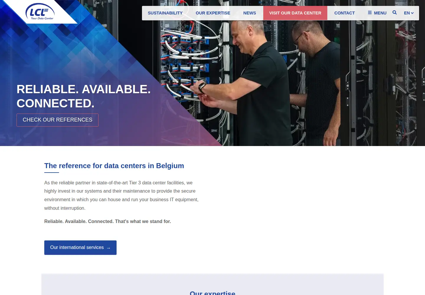 Screenshot of lcl.be