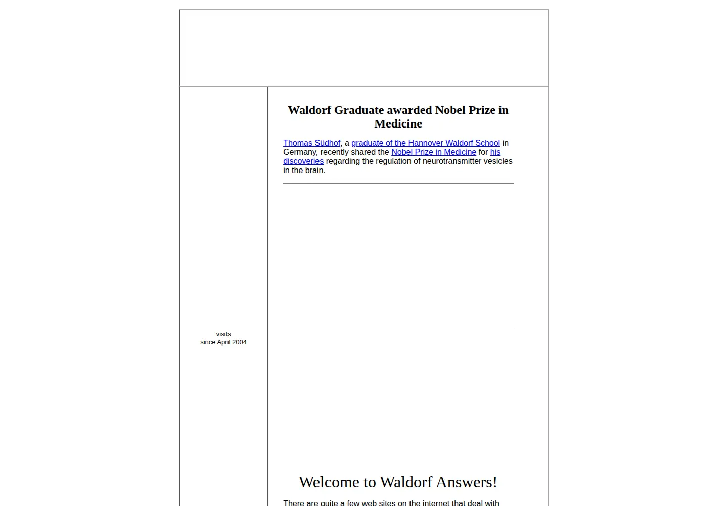 Screenshot of waldorfanswers.org