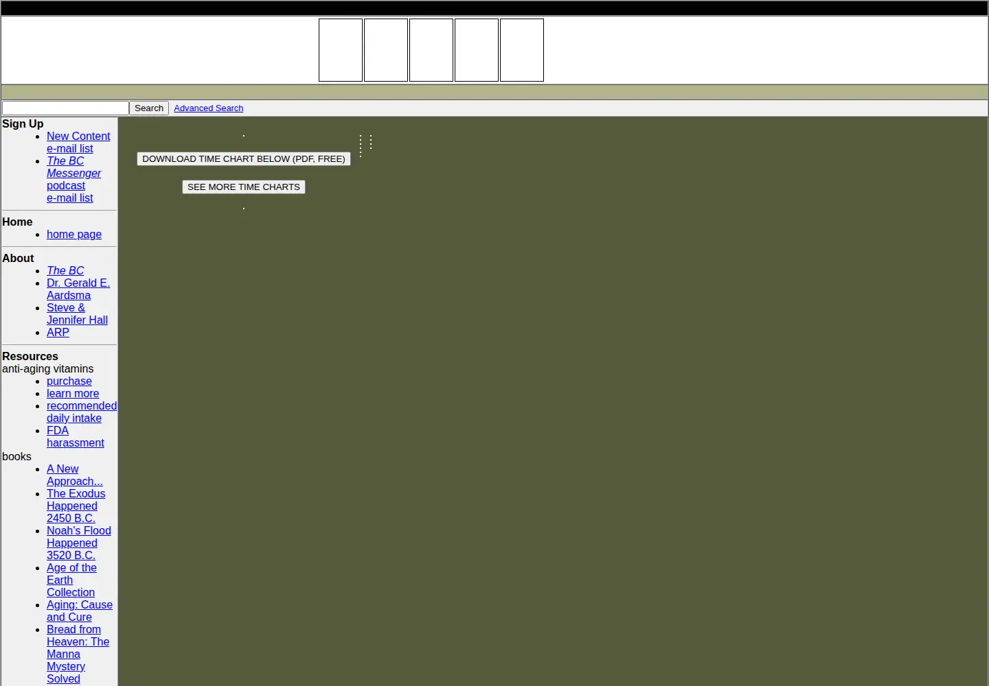 Screenshot of biblicalchronologist.org