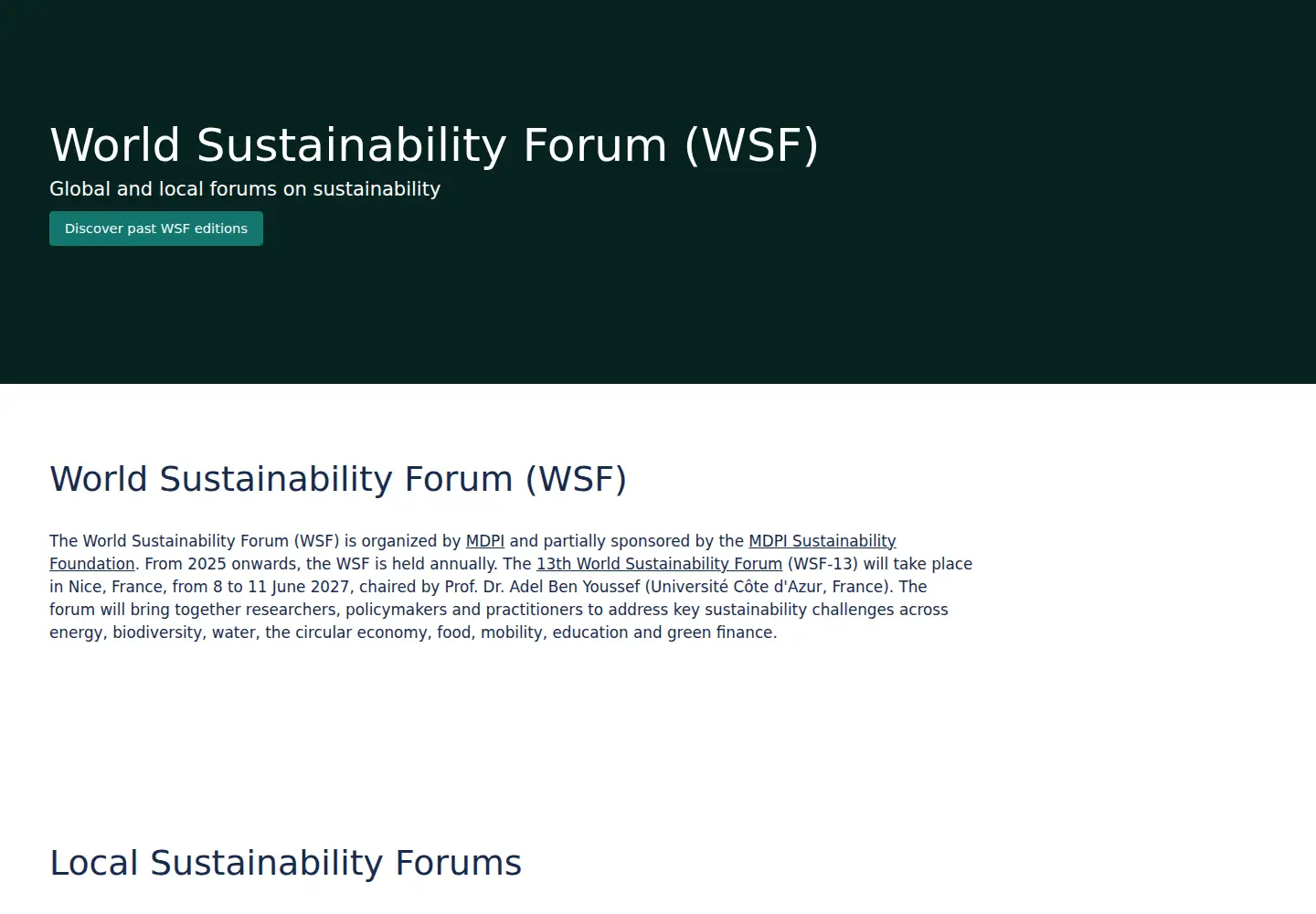 Screenshot of wsforum.org