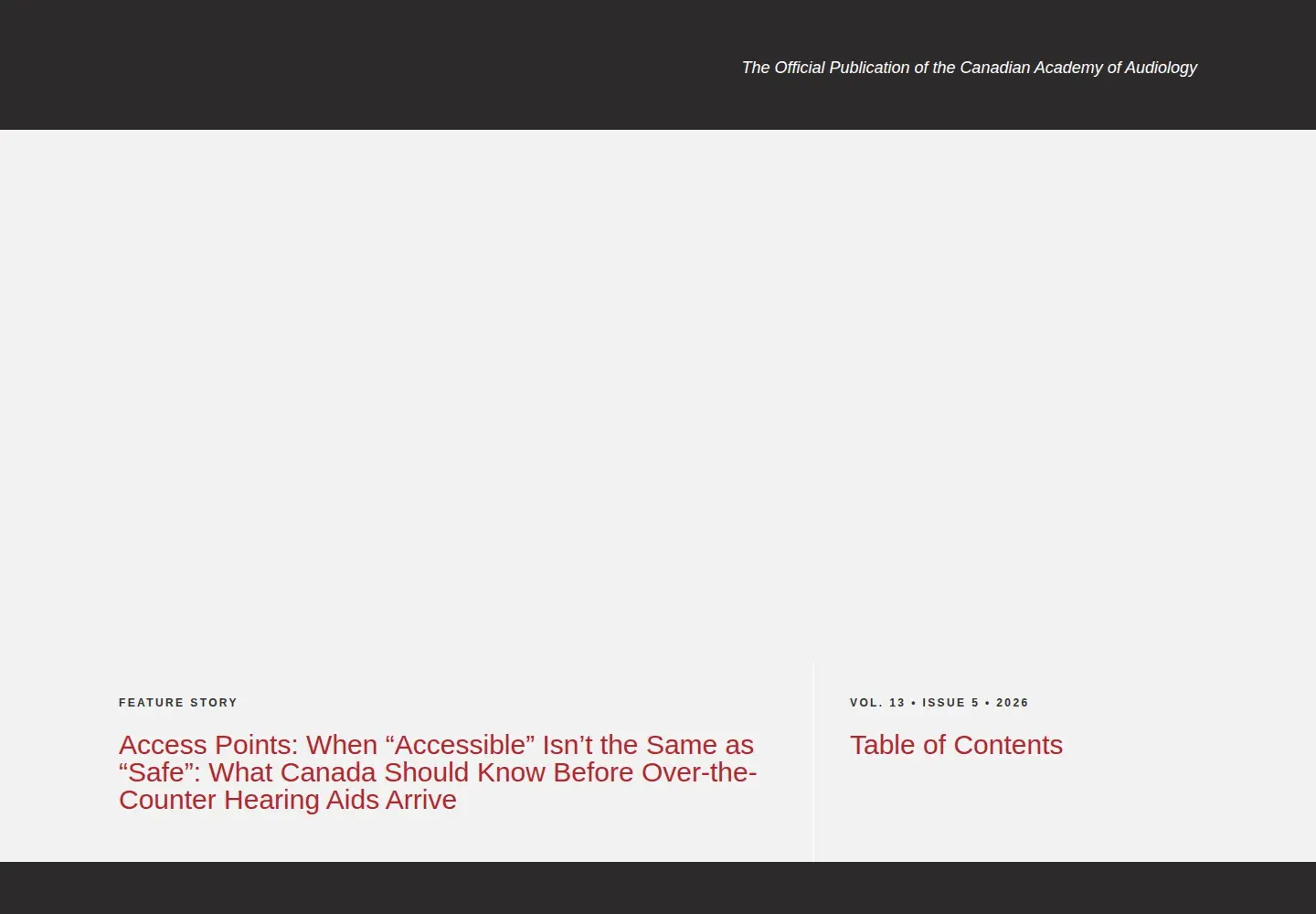 Captured homepage of canadianaudiologist.ca in the current scan