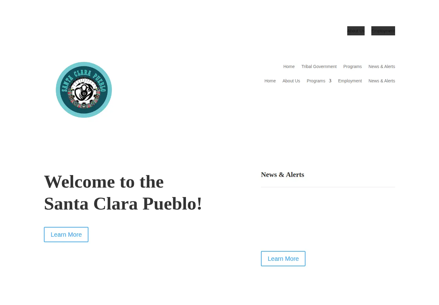 Screenshot of santaclarapueblo.org