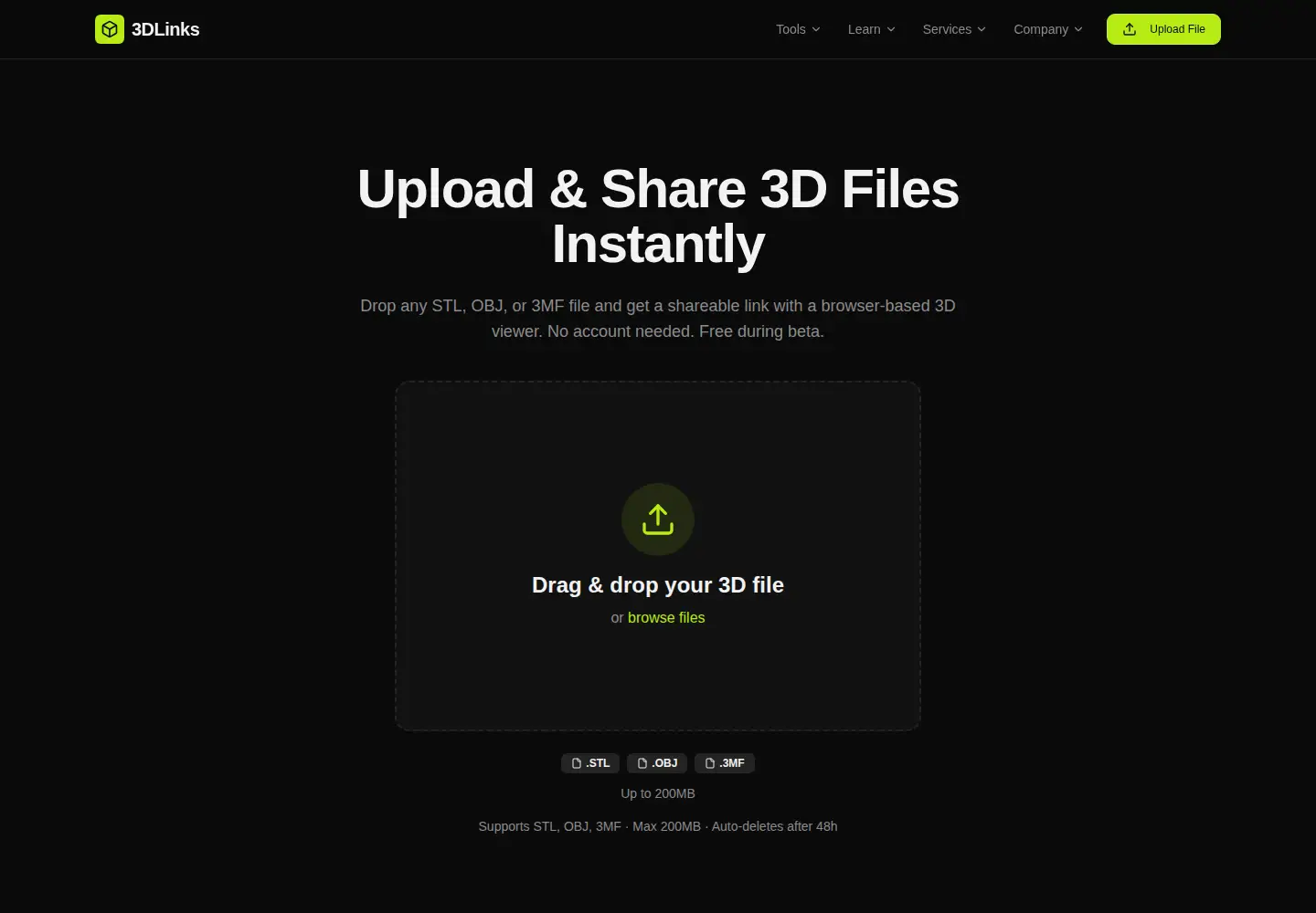 Captured homepage of 3dlinks.com in the current scan