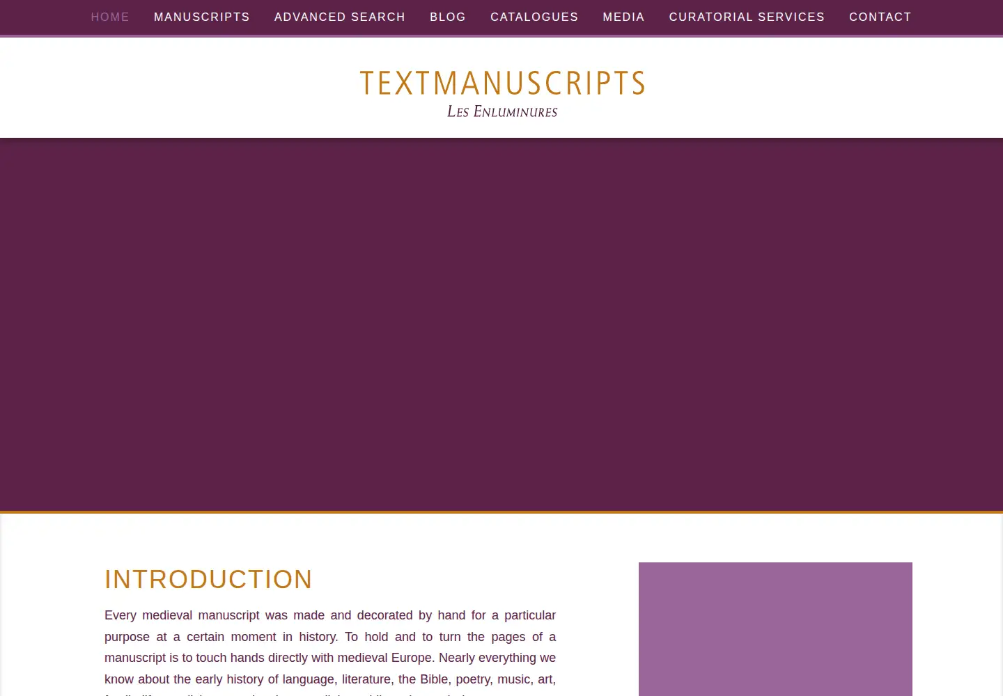 Screenshot of textmanuscripts.com