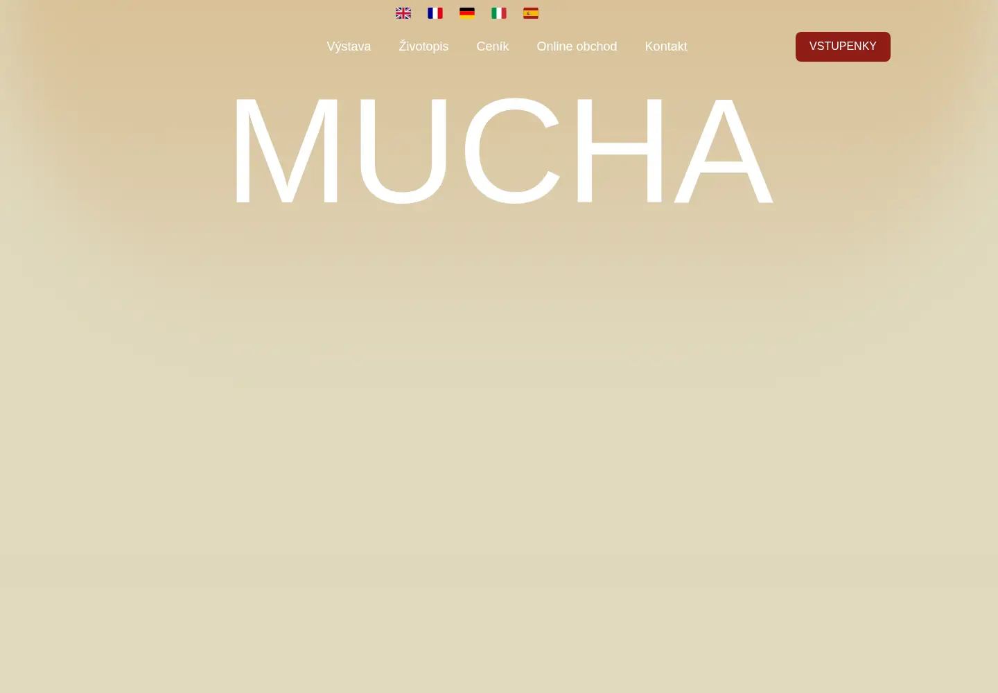 Screenshot of mucha.cz