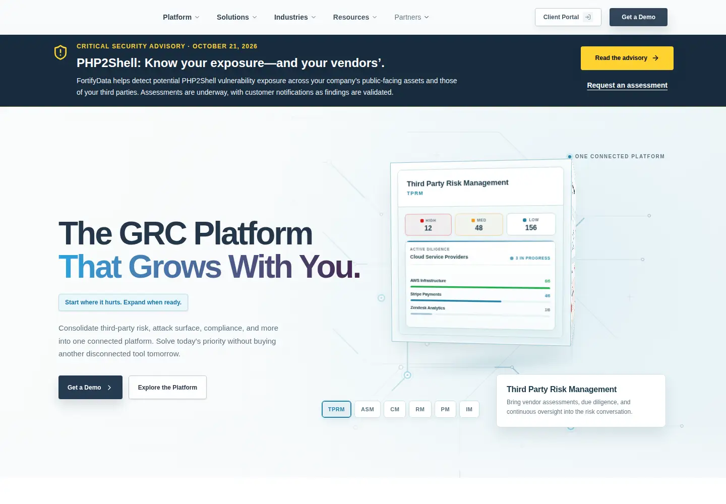 Screenshot of fortifydata.com