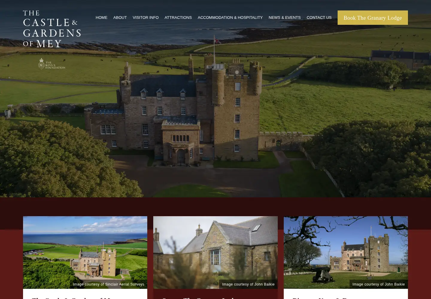 Screenshot of castleofmey.org.uk