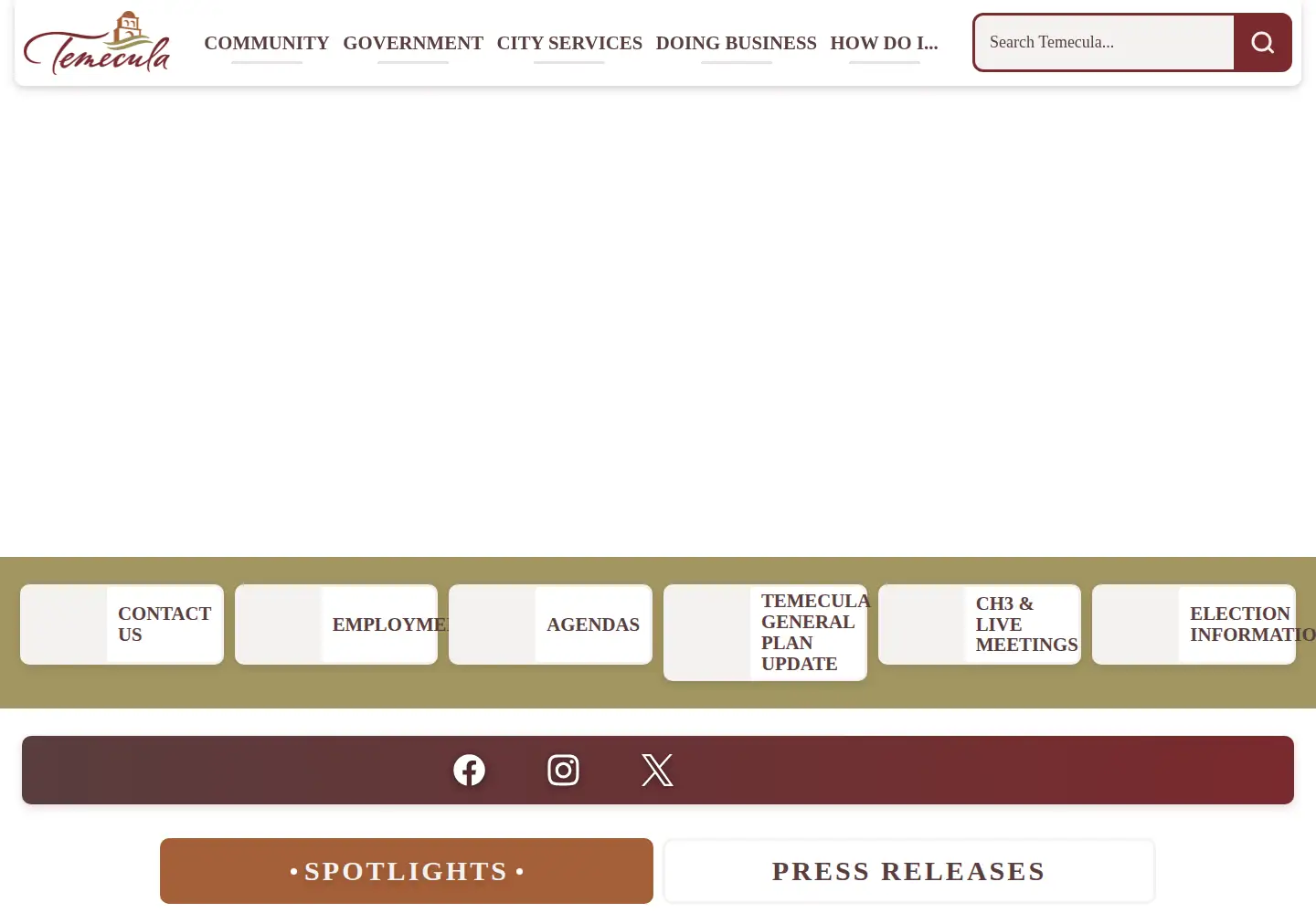 Captured homepage of cityoftemecula.org in the current scan