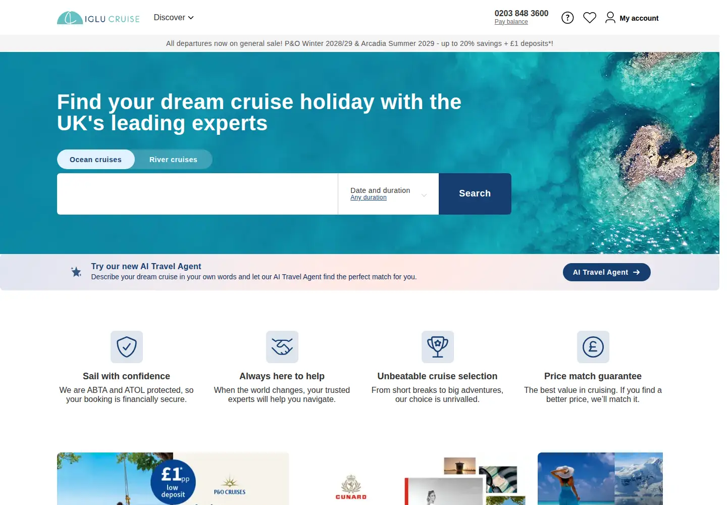 Captured homepage of iglucruise.com in the current scan