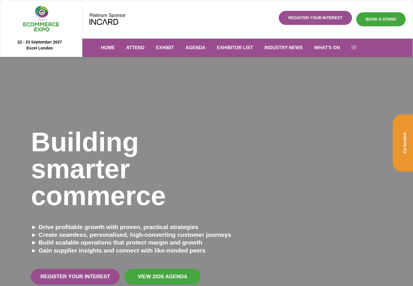 Captured homepage of ecommerceexpo.co.uk in the current scan
