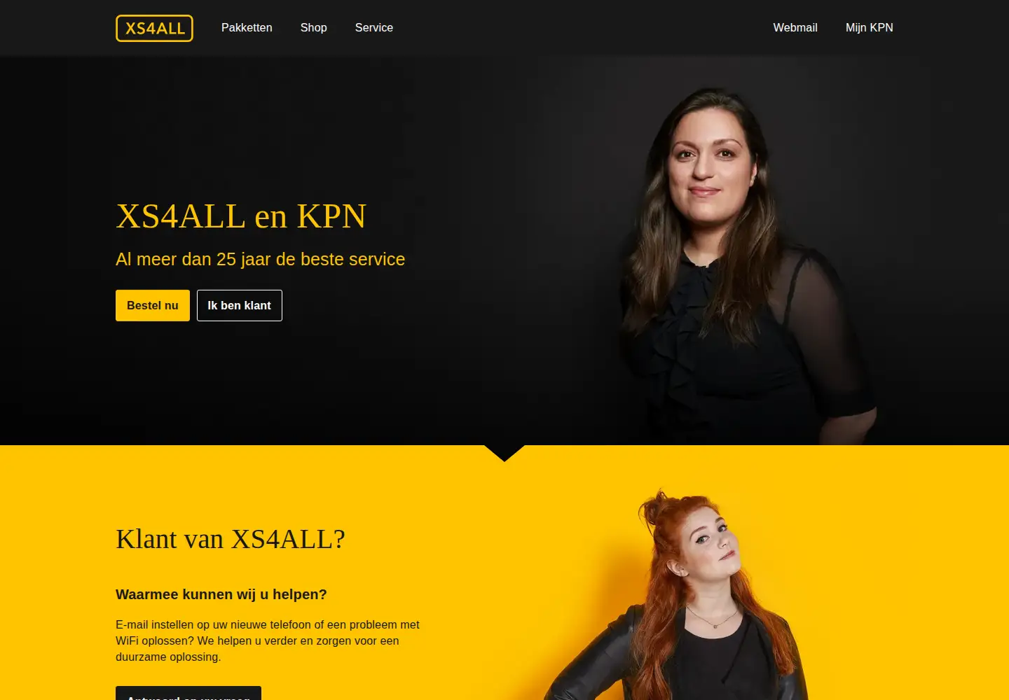 Screenshot of xs4all.nl