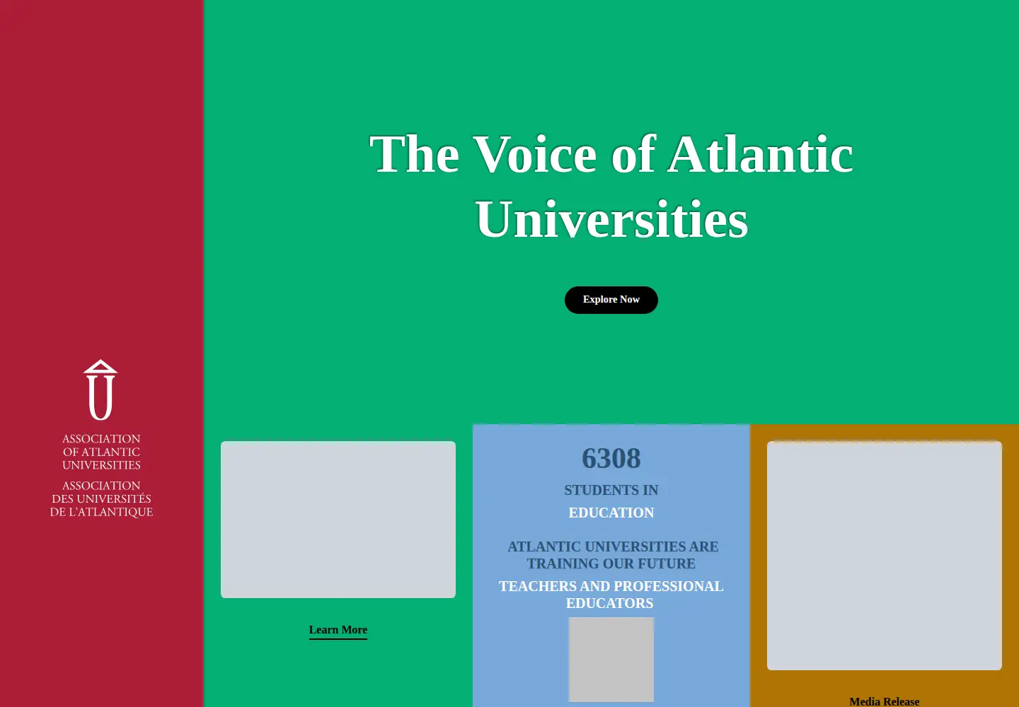 Captured homepage of atlanticuniversities.ca in the current scan