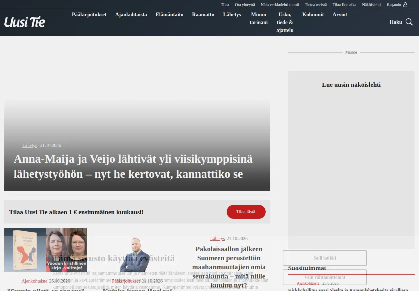Screenshot of uusitie.com