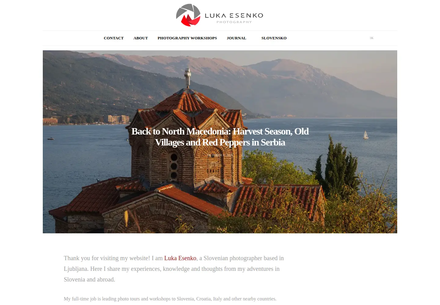 Captured homepage of lukaesenko.com in the current scan