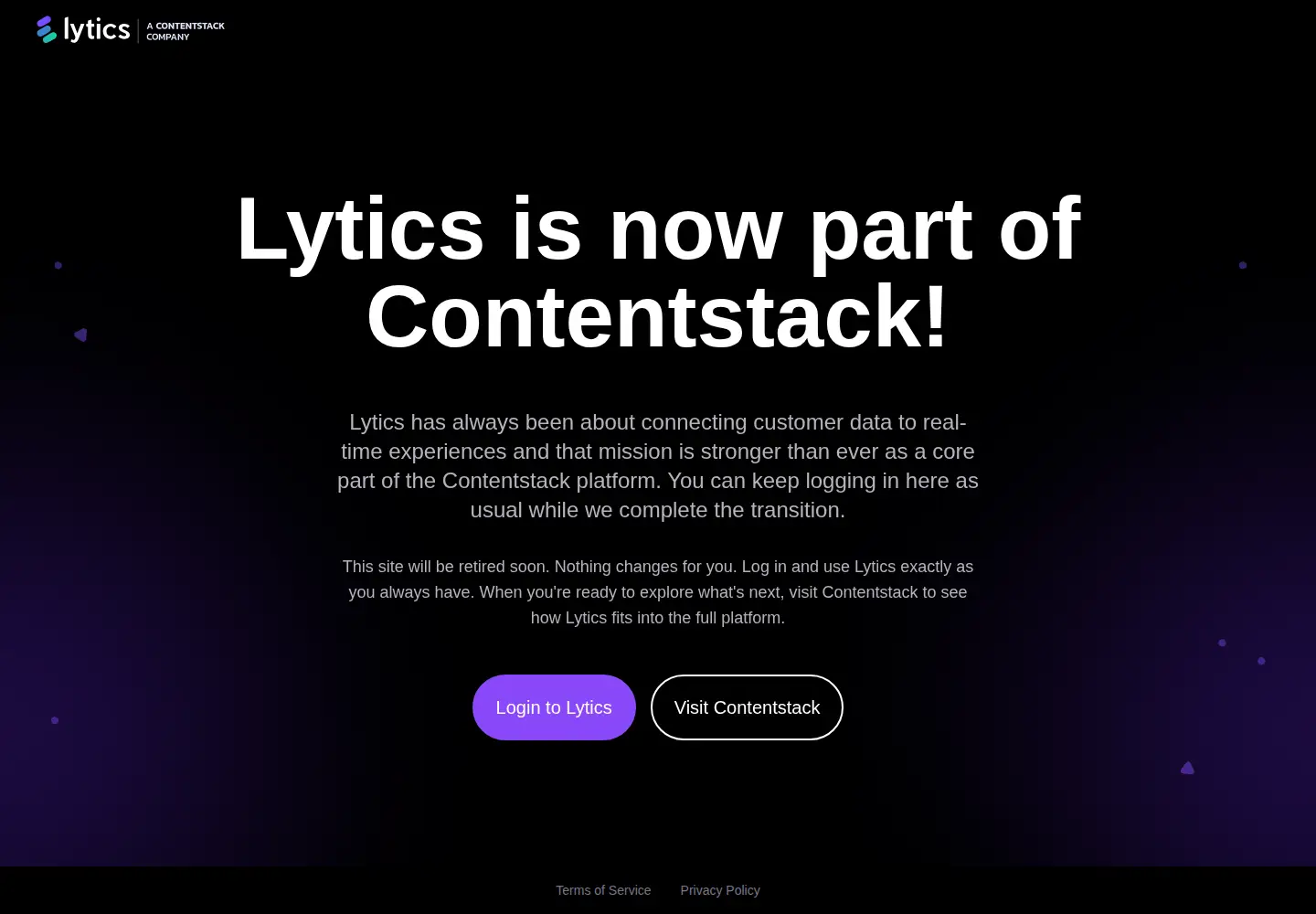 Captured homepage of lytics.com in the current scan