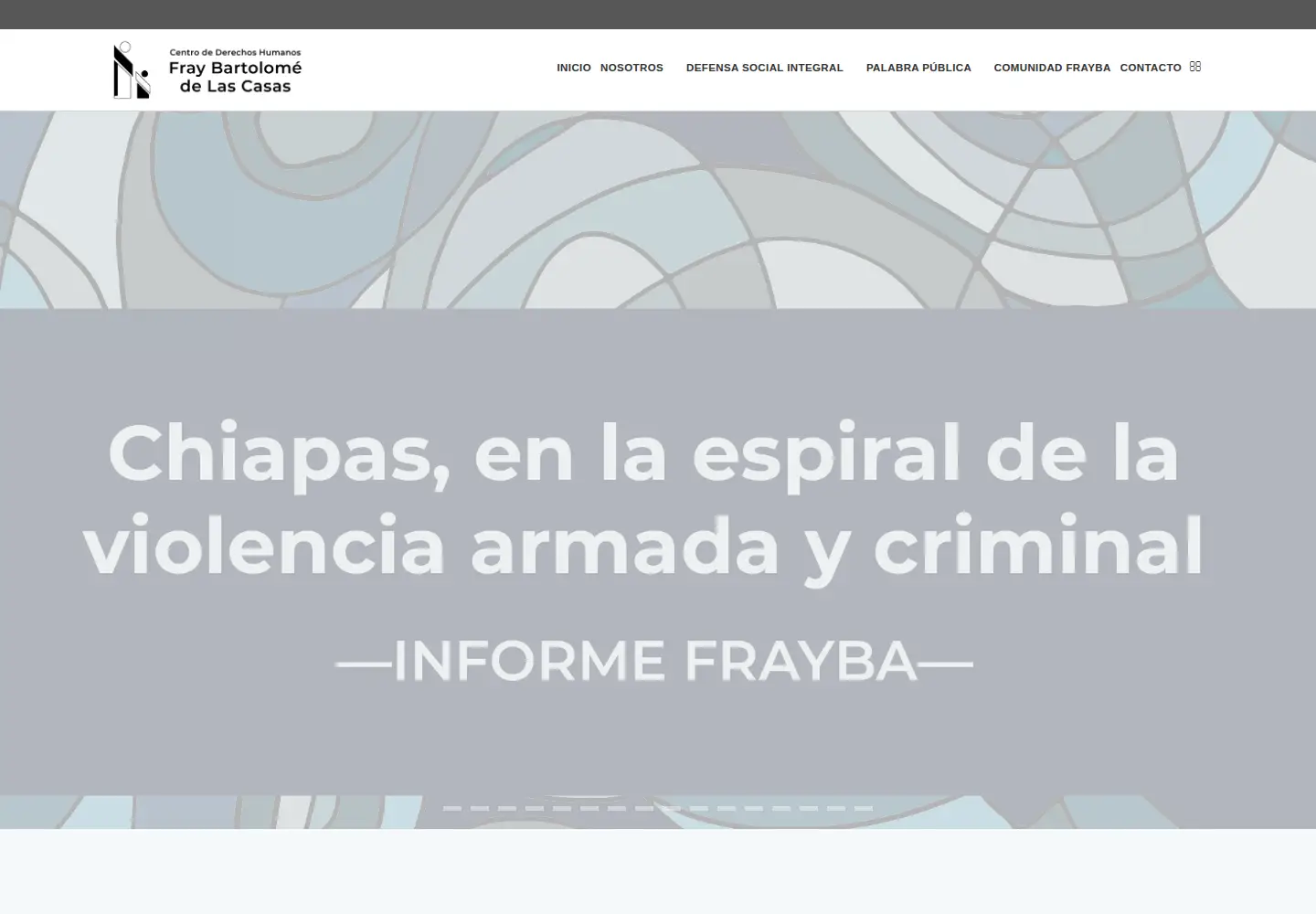 Screenshot of frayba.org.mx