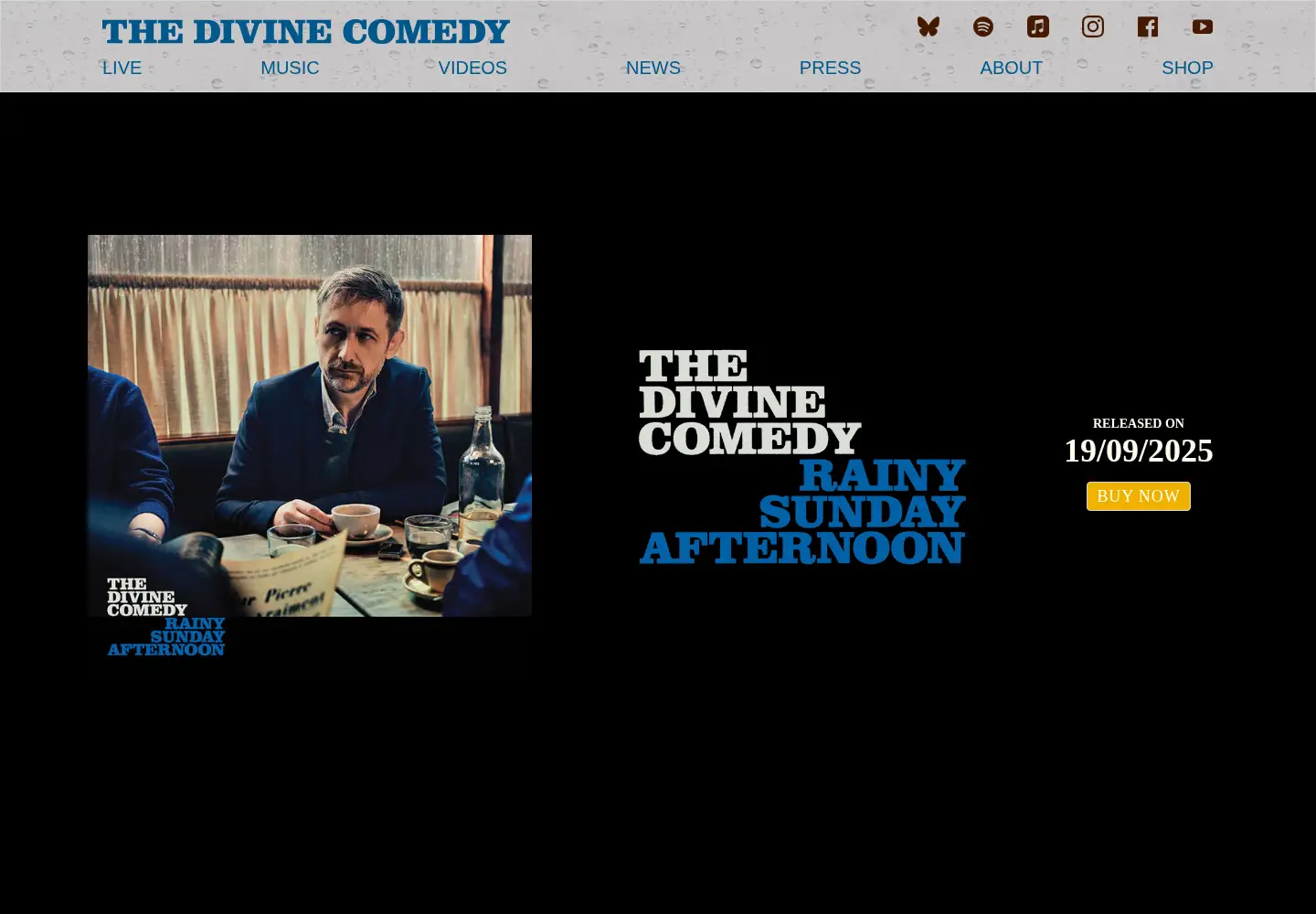 Screenshot of thedivinecomedy.com