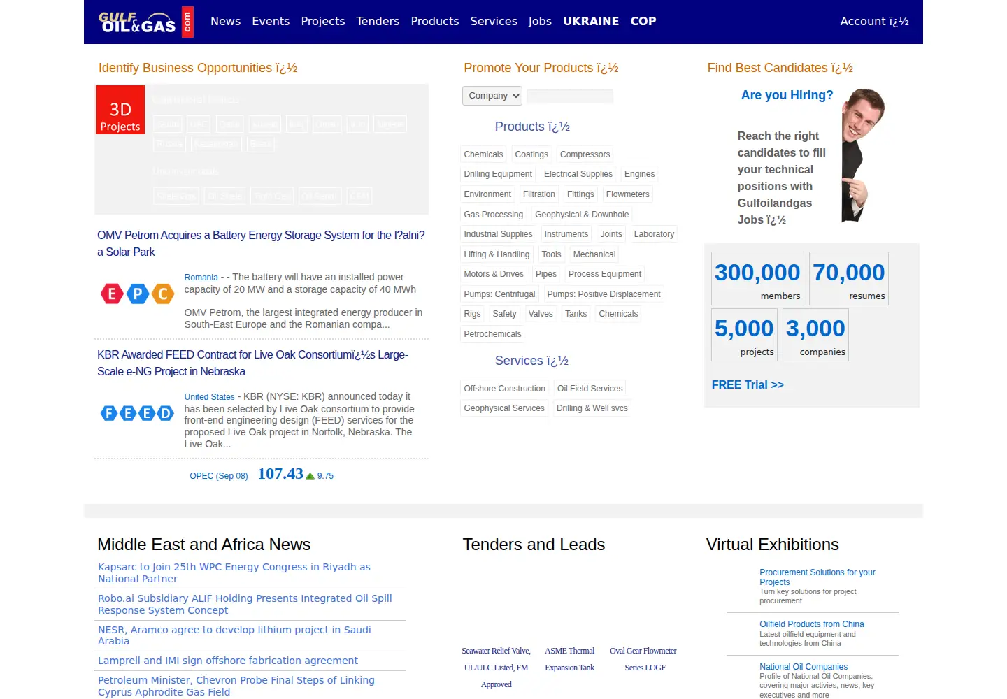 Captured homepage of gulfoilandgas.com in the current scan