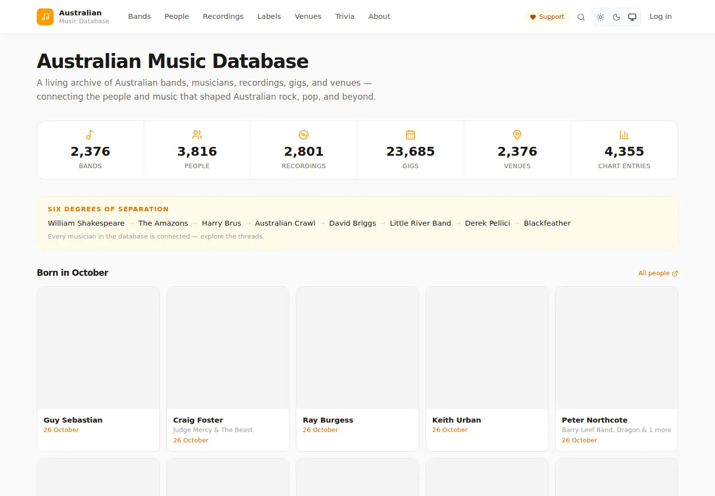 Screenshot of australianmusicdatabase.com