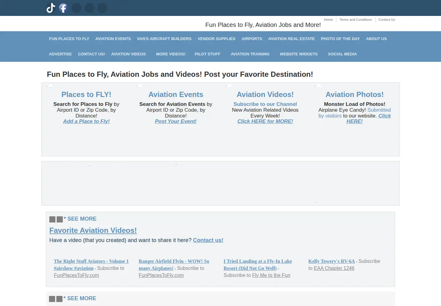 Screenshot of funplacestofly.com