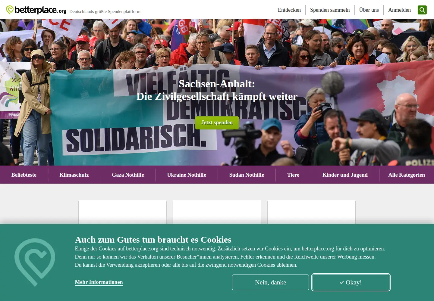 Screenshot of betterplace.org