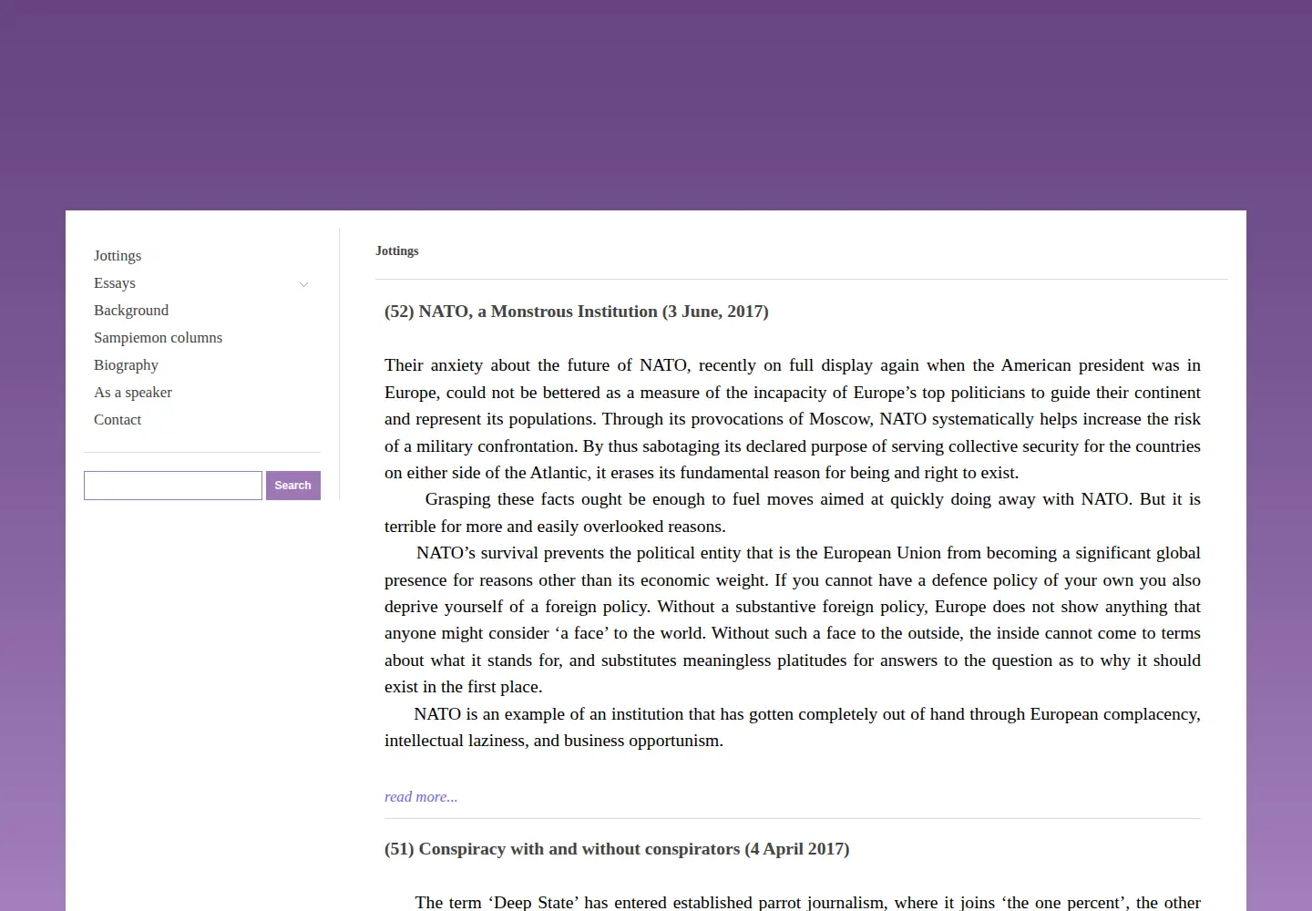 Screenshot of karelvanwolferen.com