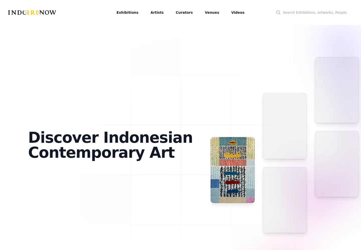 Screenshot of indoartnow.com