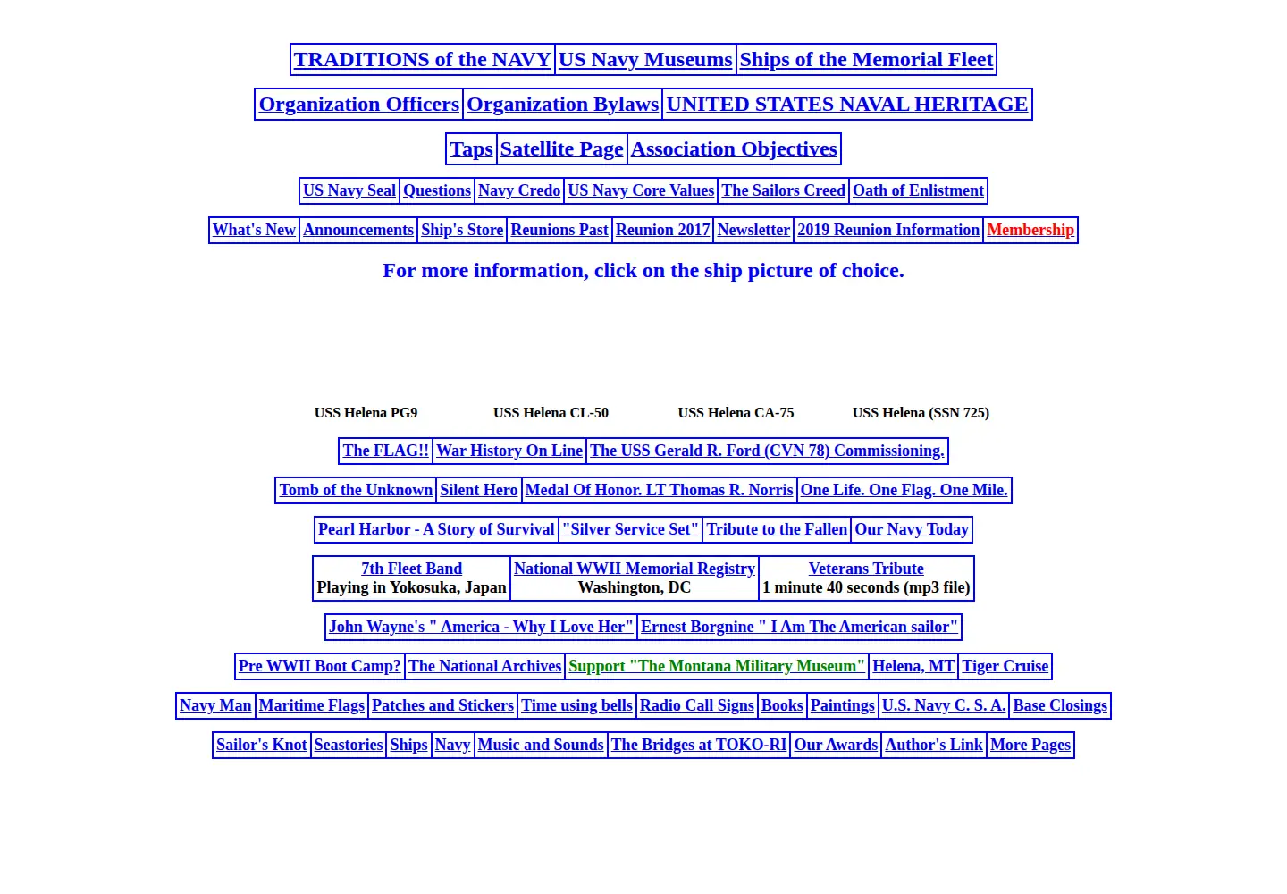 Captured homepage of usshelena.org in the current scan