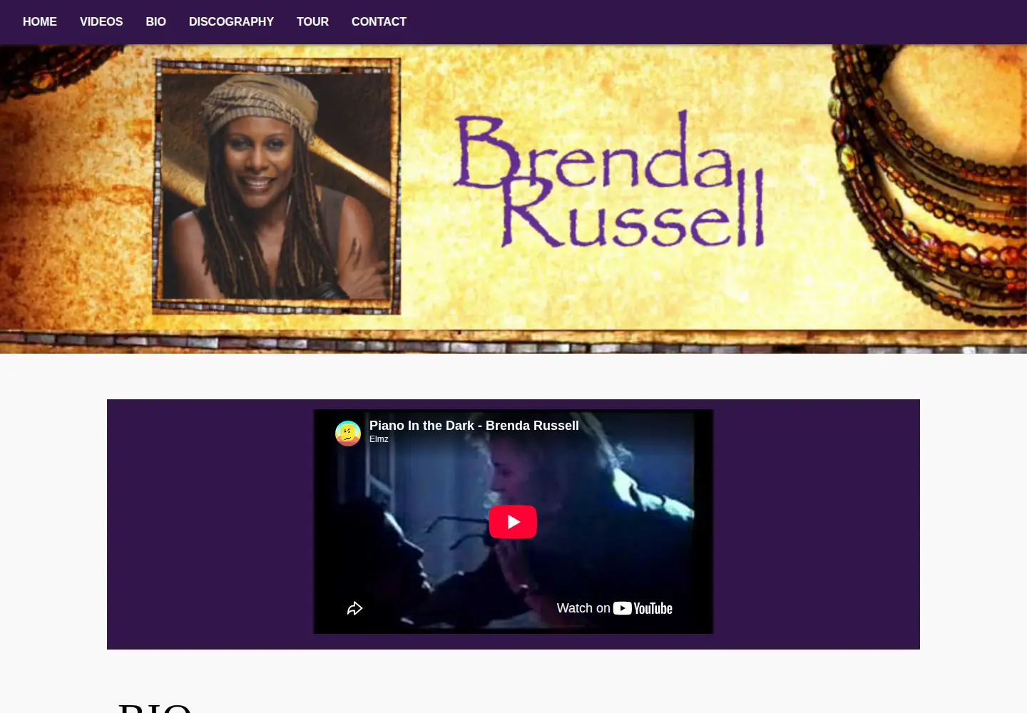 Captured homepage of brendarussell.com in the current scan