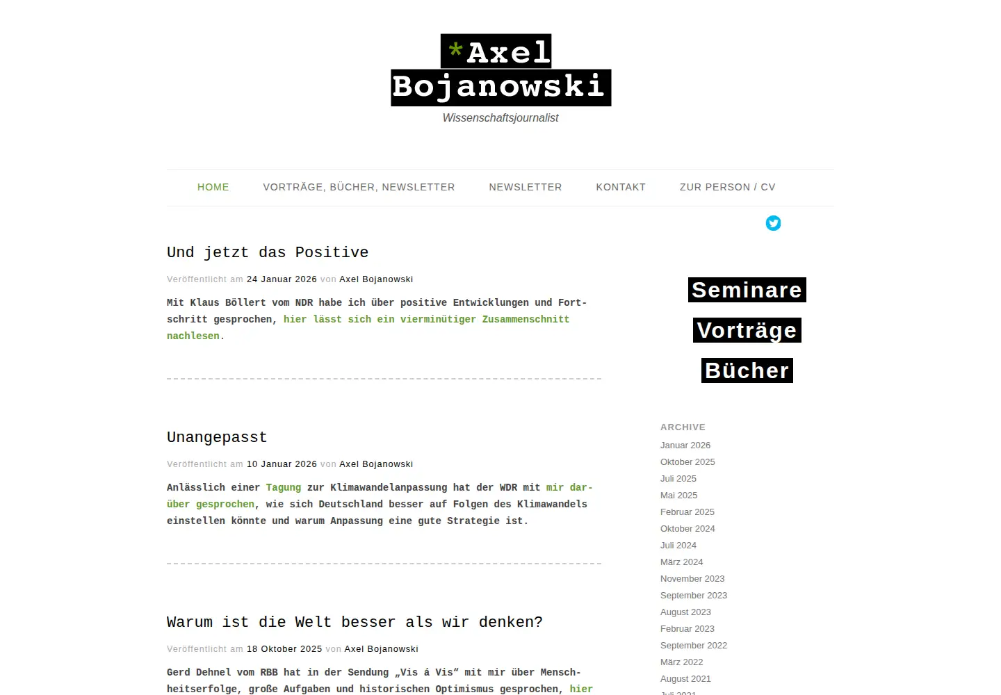 Screenshot of axelbojanowski.de