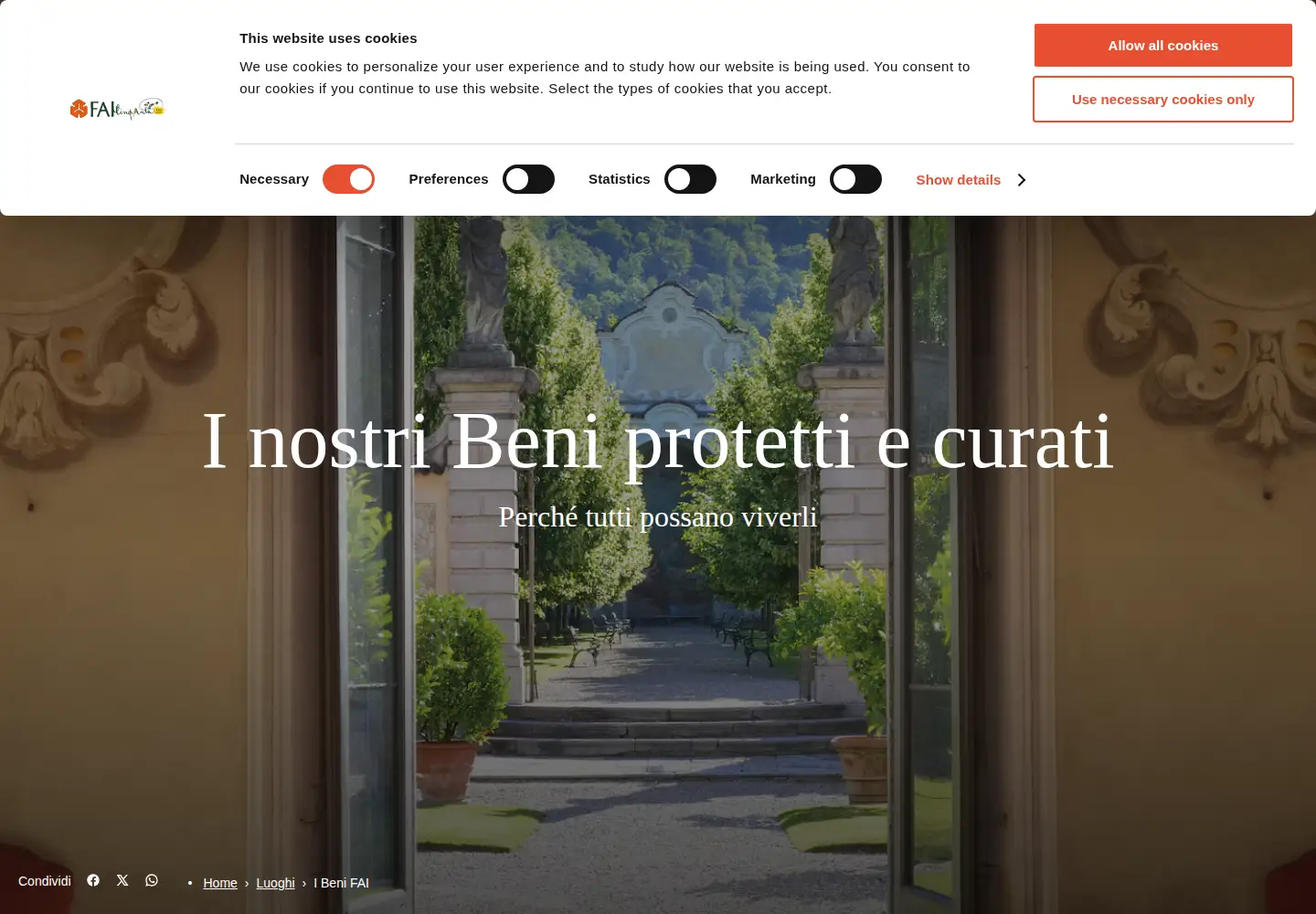 Screenshot of visitfai.it