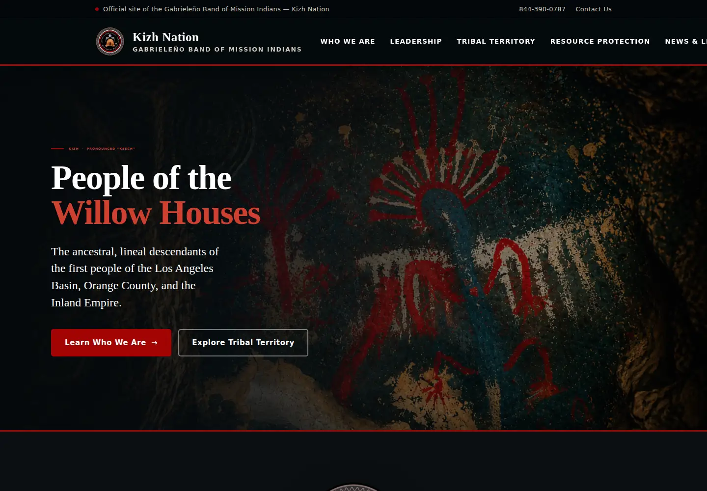 Screenshot of gabrielenoindians.org