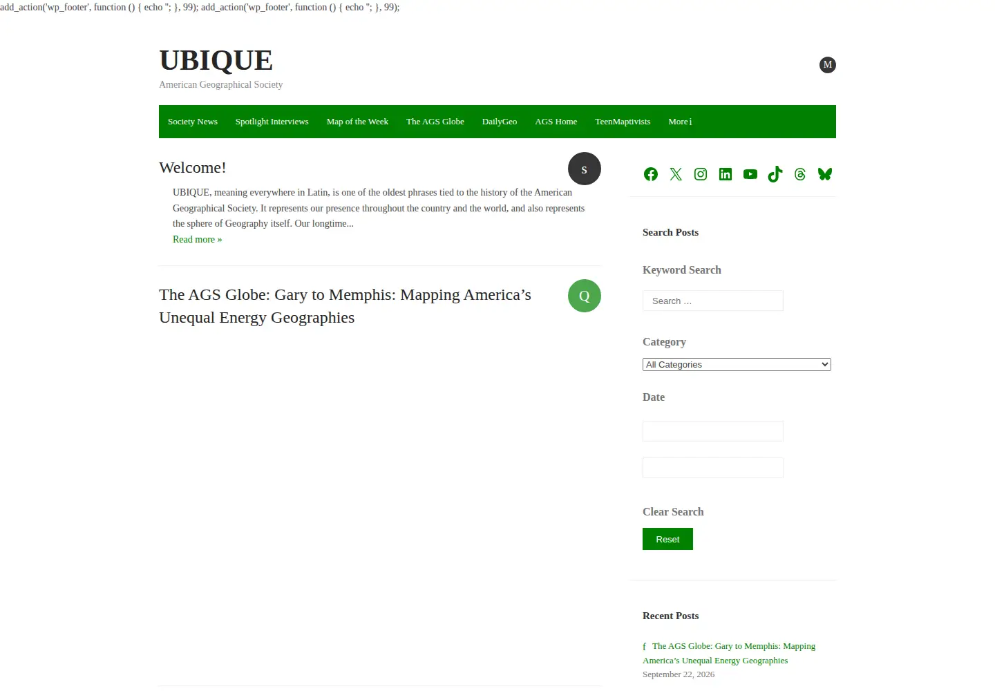 Screenshot of ubiqueags.org