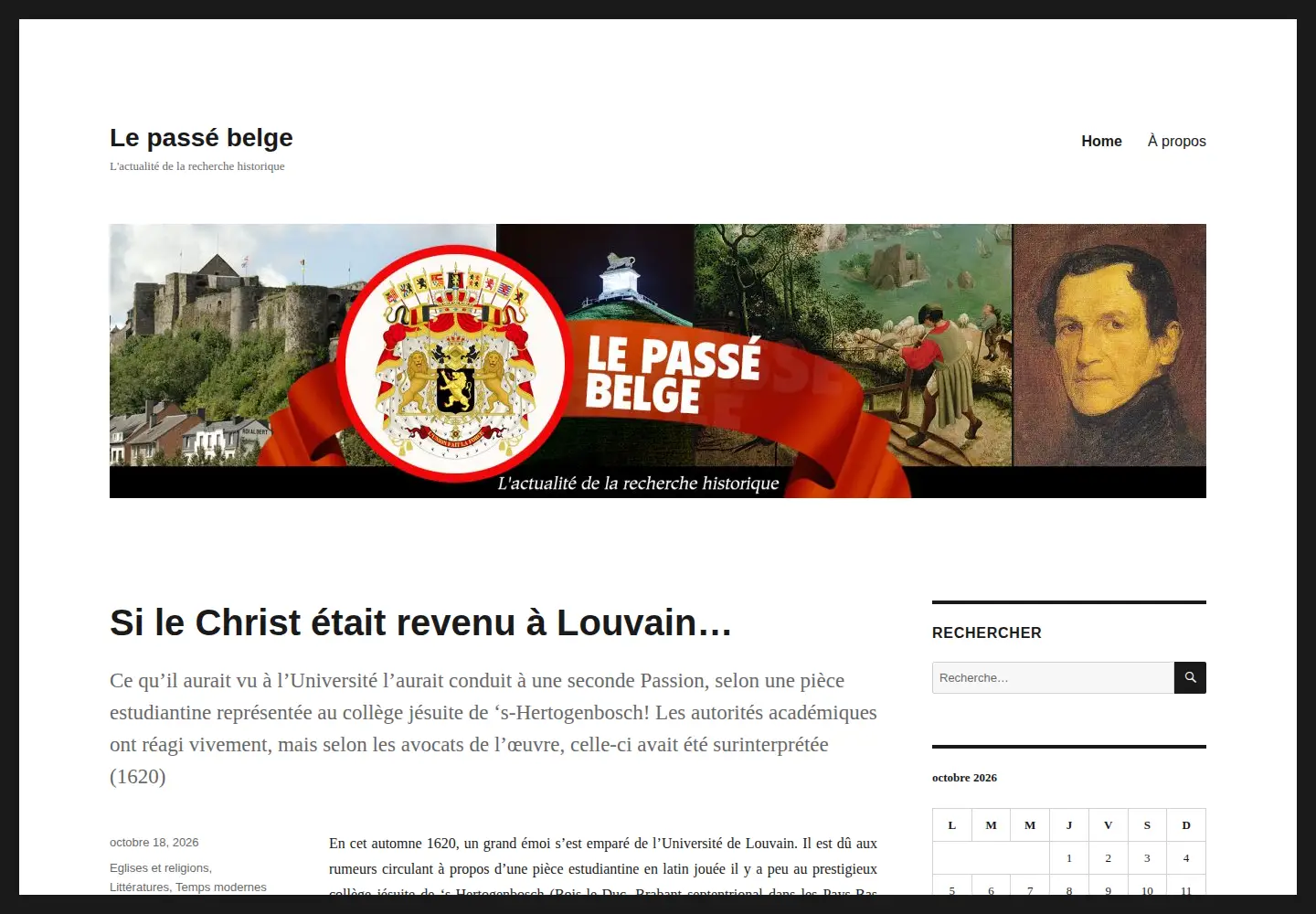 Screenshot of lepassebelge.blog
