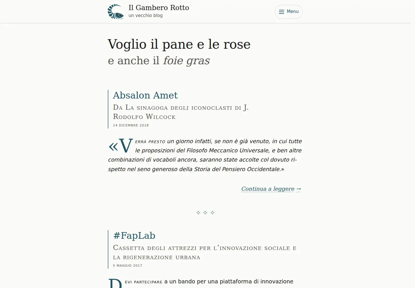 Screenshot of gamberorotto.com