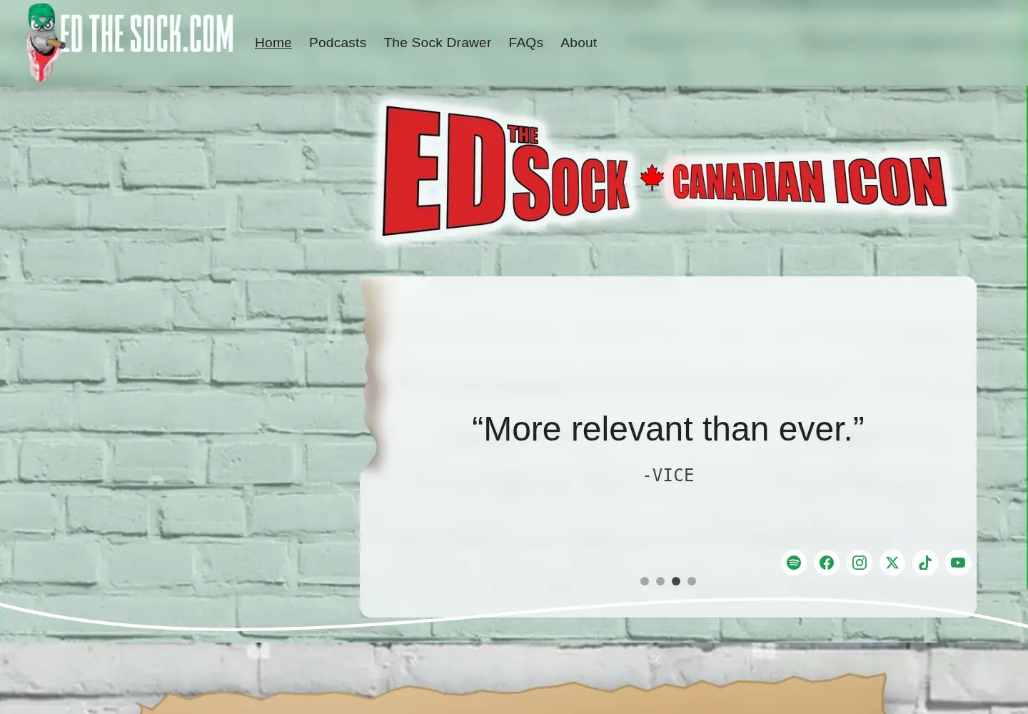 Screenshot of edthesock.com