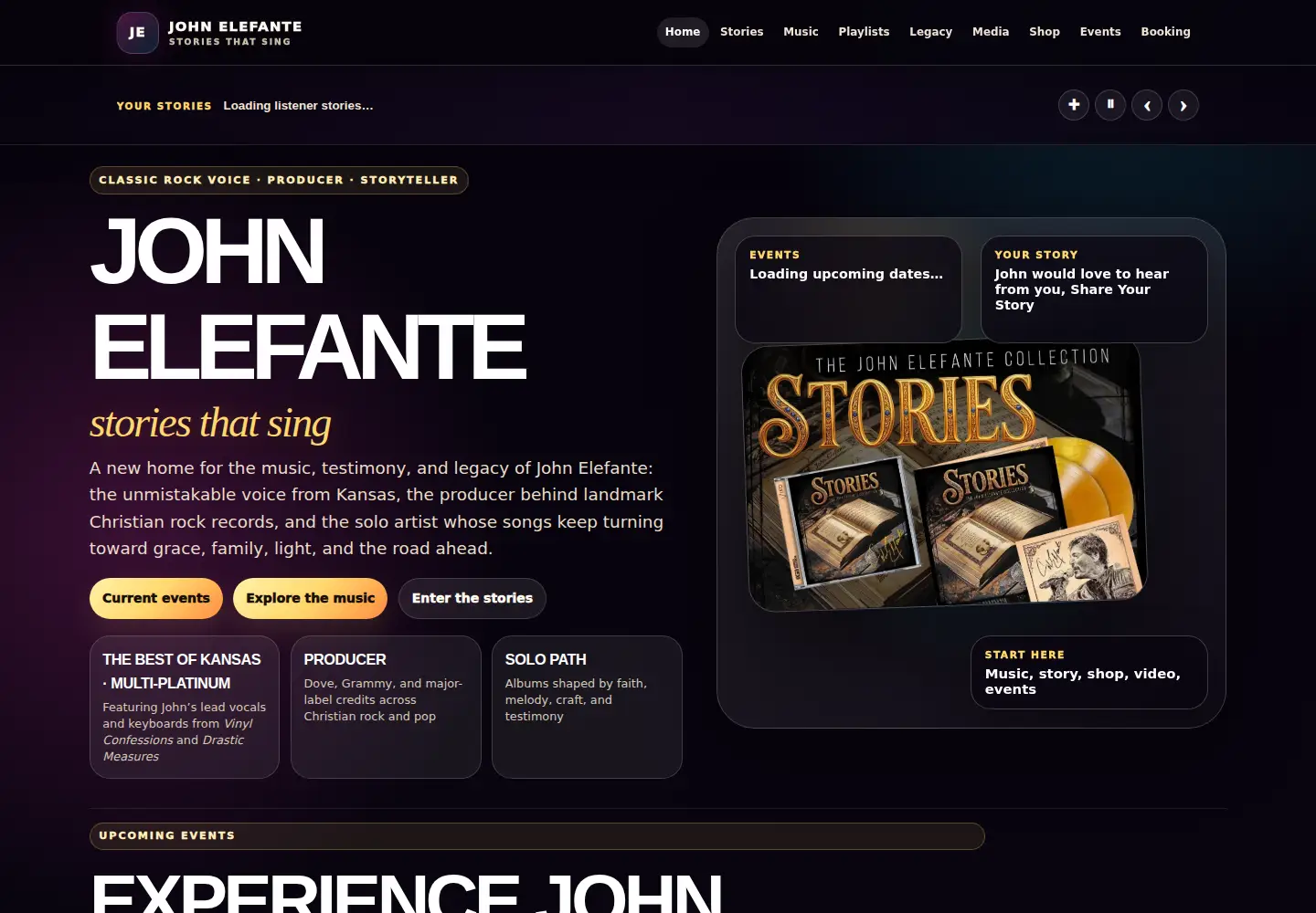 Screenshot of johnelefante.com