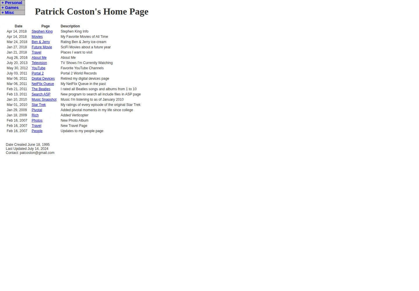 Screenshot of patcoston.com